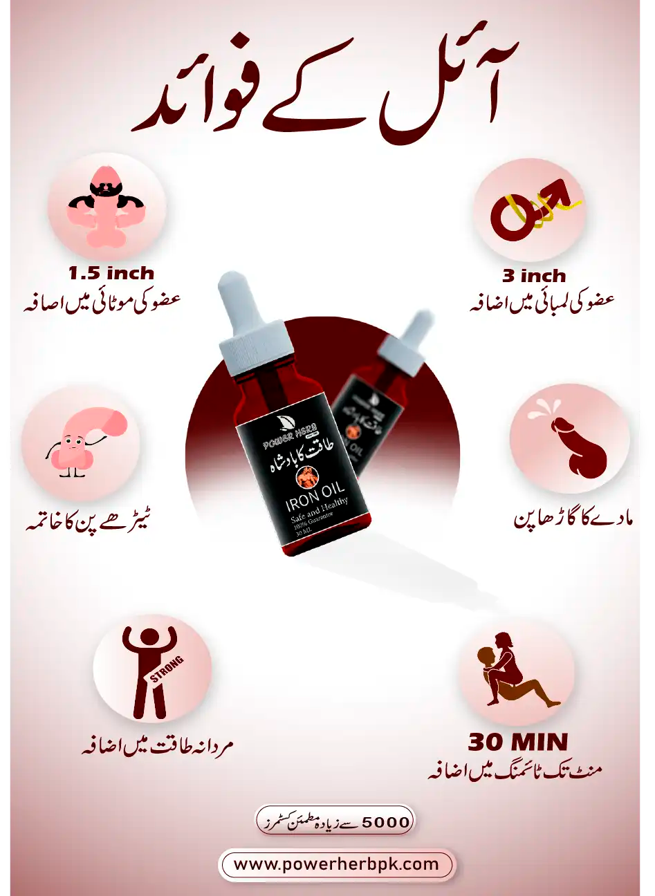 Power Herb Iron Oil – Premium Herbal Male Massage Oil for Strength & Stamina