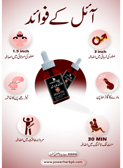 Power Herb Iron Oil – Premium Herbal Male Massage Oil for Strength & Stamina